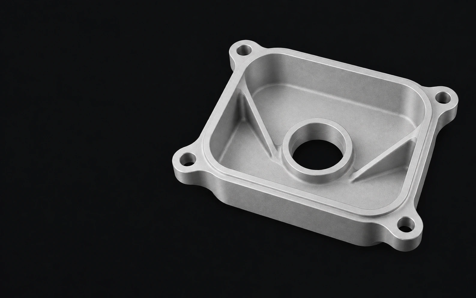 La misma carcasa de aluminio con superficie arenada mate.
