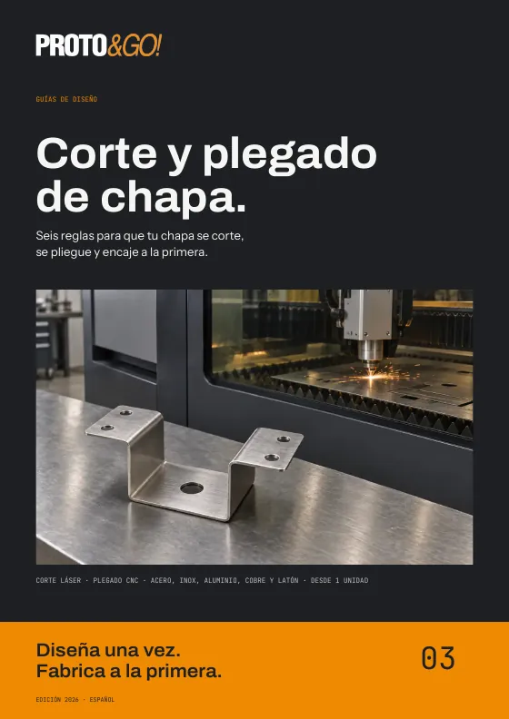 Portada de la guía de diseño para corte y plegado de chapa