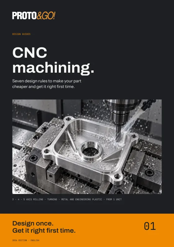 Titelseite des Konstruktionsleitfadens für CNC-Bearbeitung
