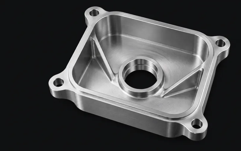 Reference part machined from aluminum.