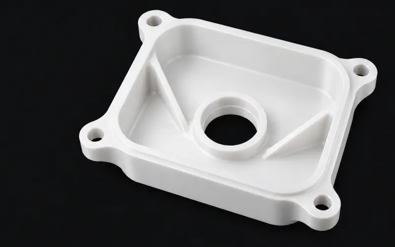 Reference part in white resin.