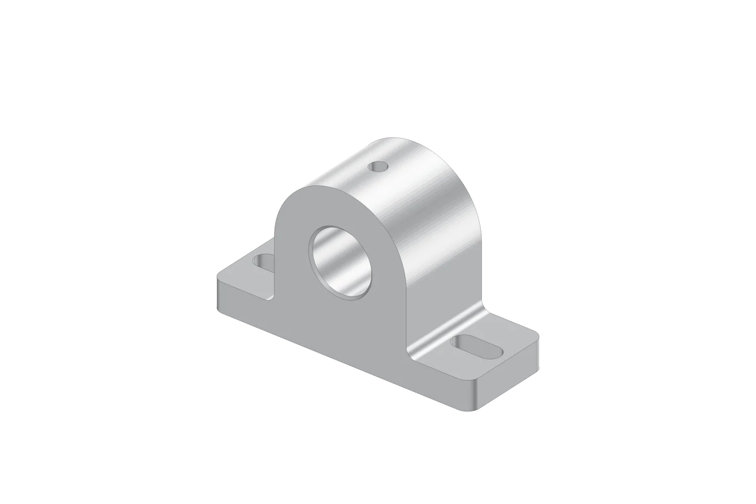Soporte de rodamiento en aluminio dentro de su caja envolvente de 110 × 40 × 66 mm